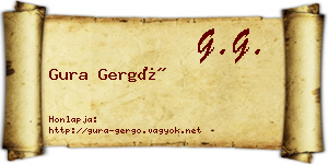 Gura Gergő névjegykártya